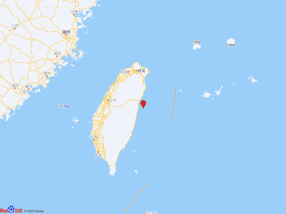 台湾花莲县海域发生4.8级地震